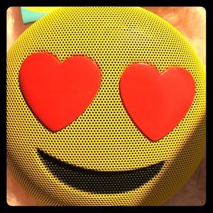 Yellow jamoji Bluetooth speaker